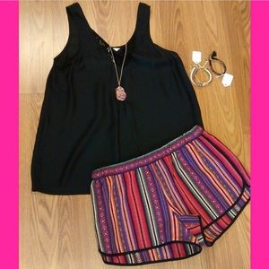 NWT Multi-Colored Arrowhead Shorts